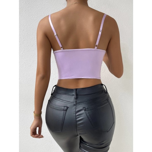 Lace Bustier Cami crop Top white - Picture 7 of 11